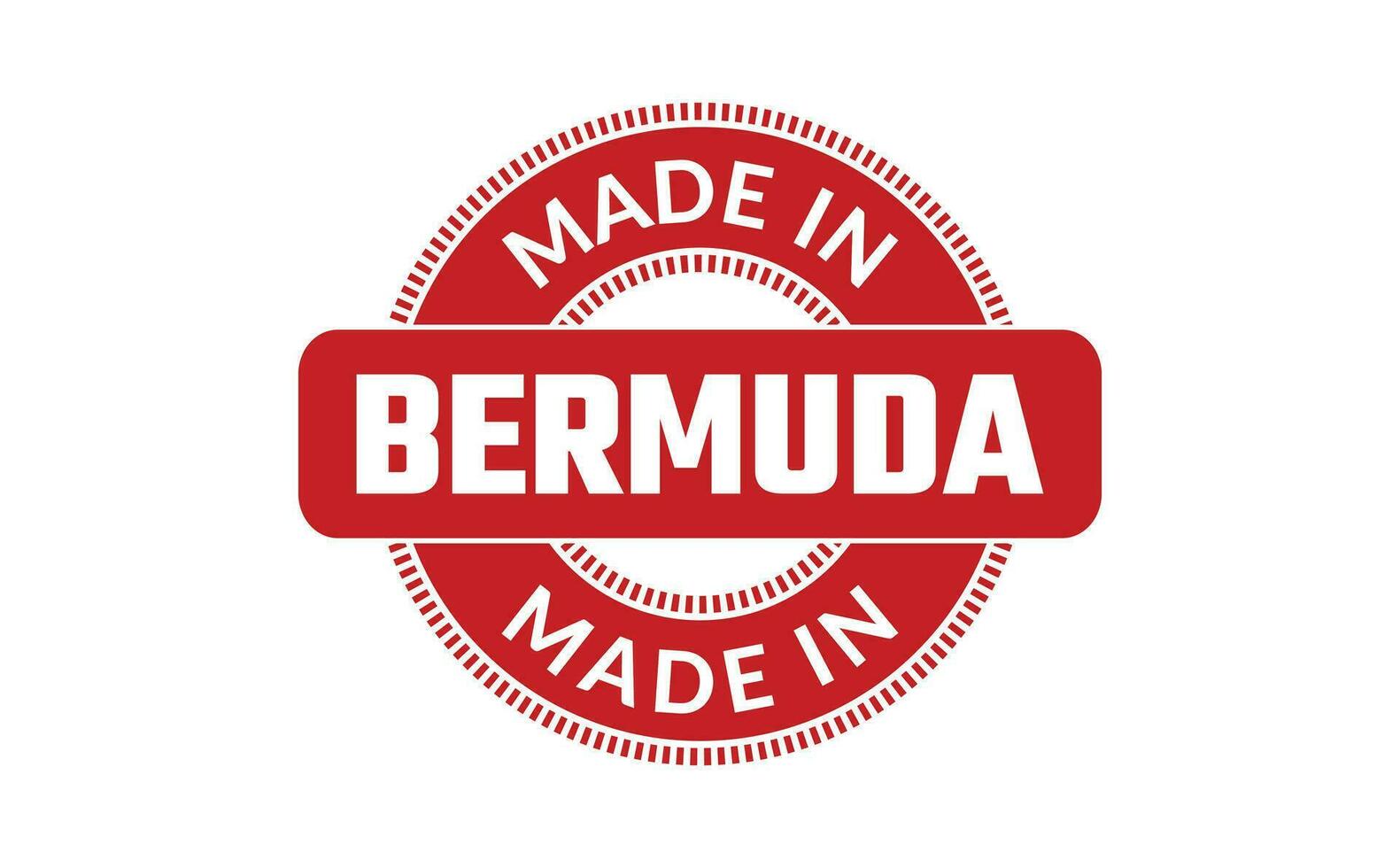 Made In Bermuda Rubber Stamp vector