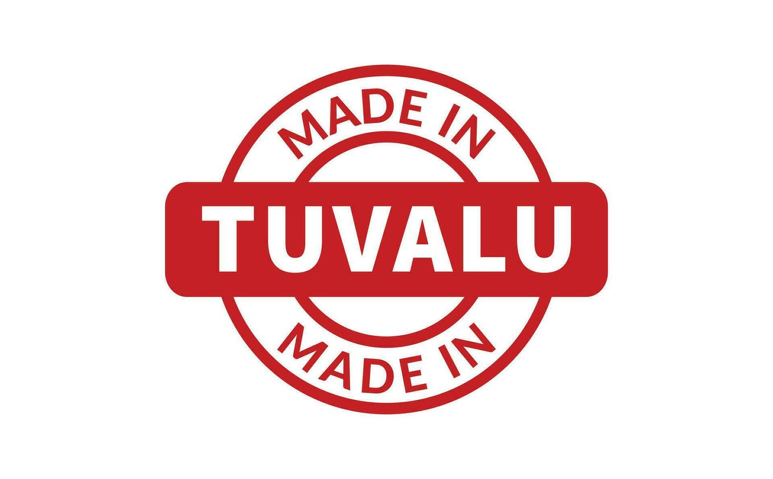 Made In Tuvalu Rubber Stamp vector