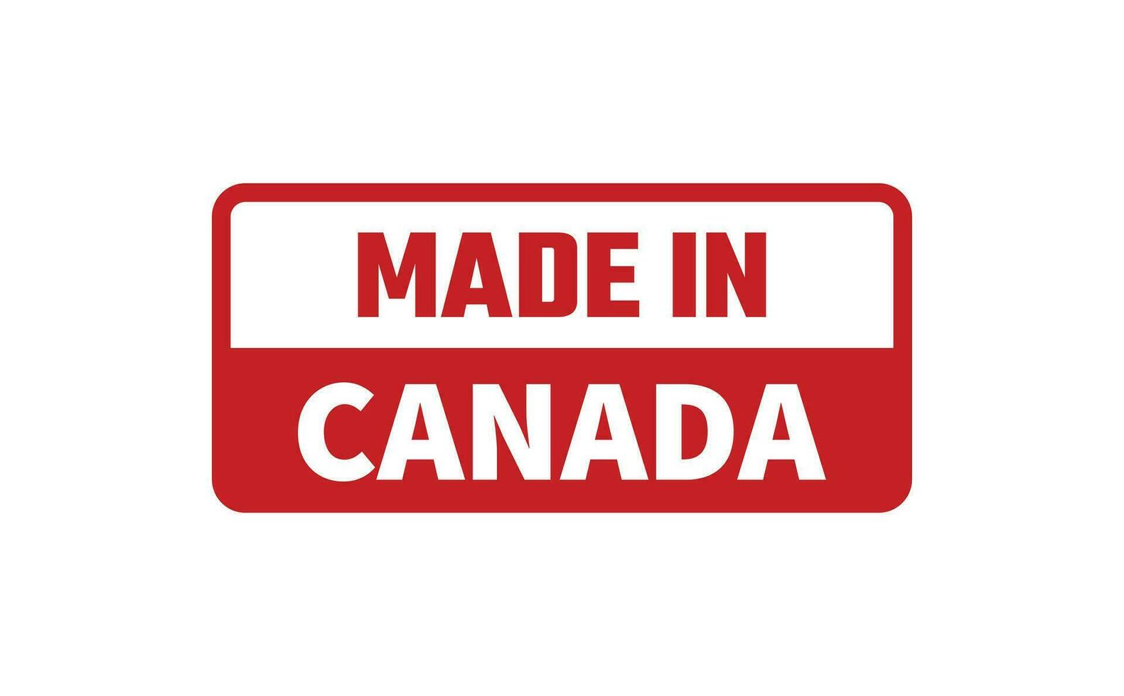 Made In Canada Rubber Stamp vector