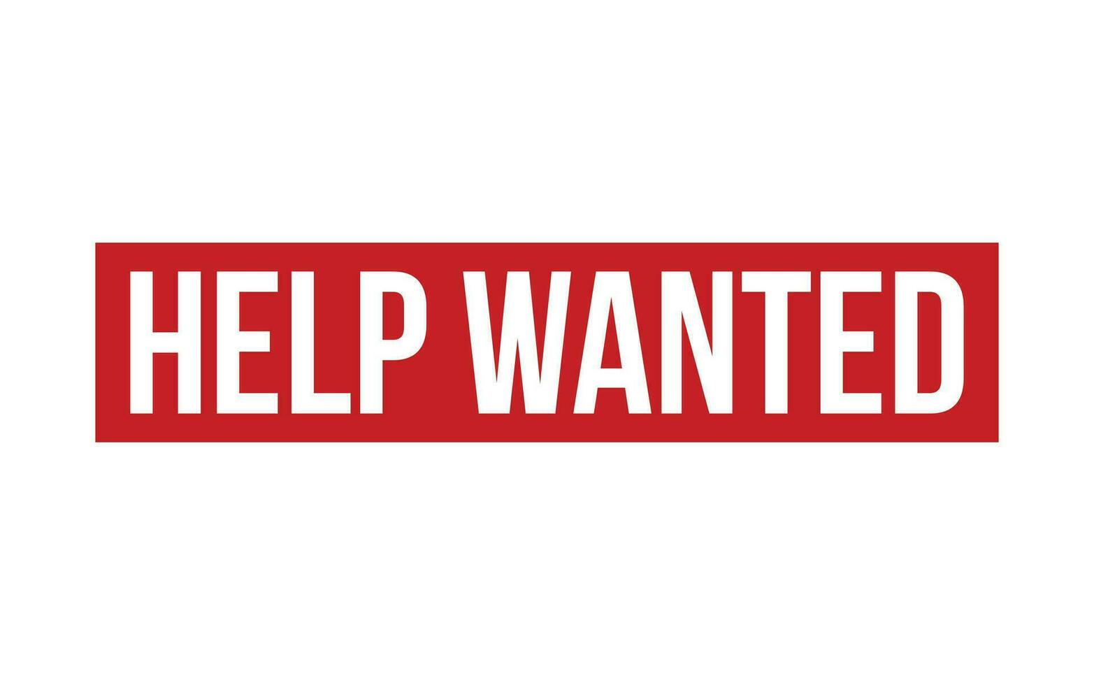 Help Wanted Rubber Stamp Seal Vector