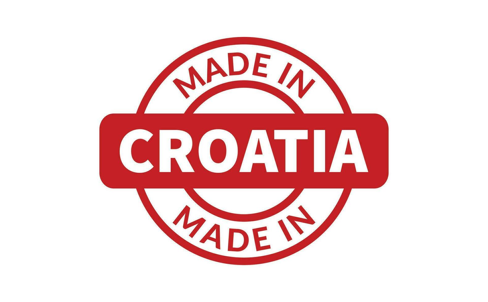 Made In Croatia Rubber Stamp vector