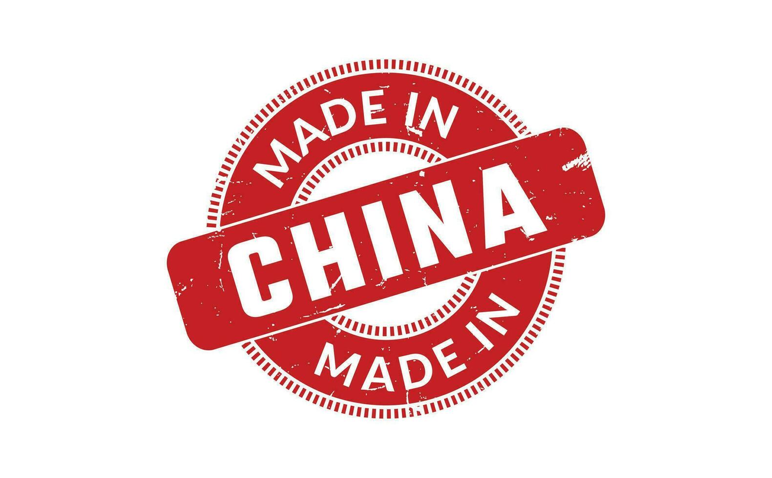 Made In China Rubber Stamp vector