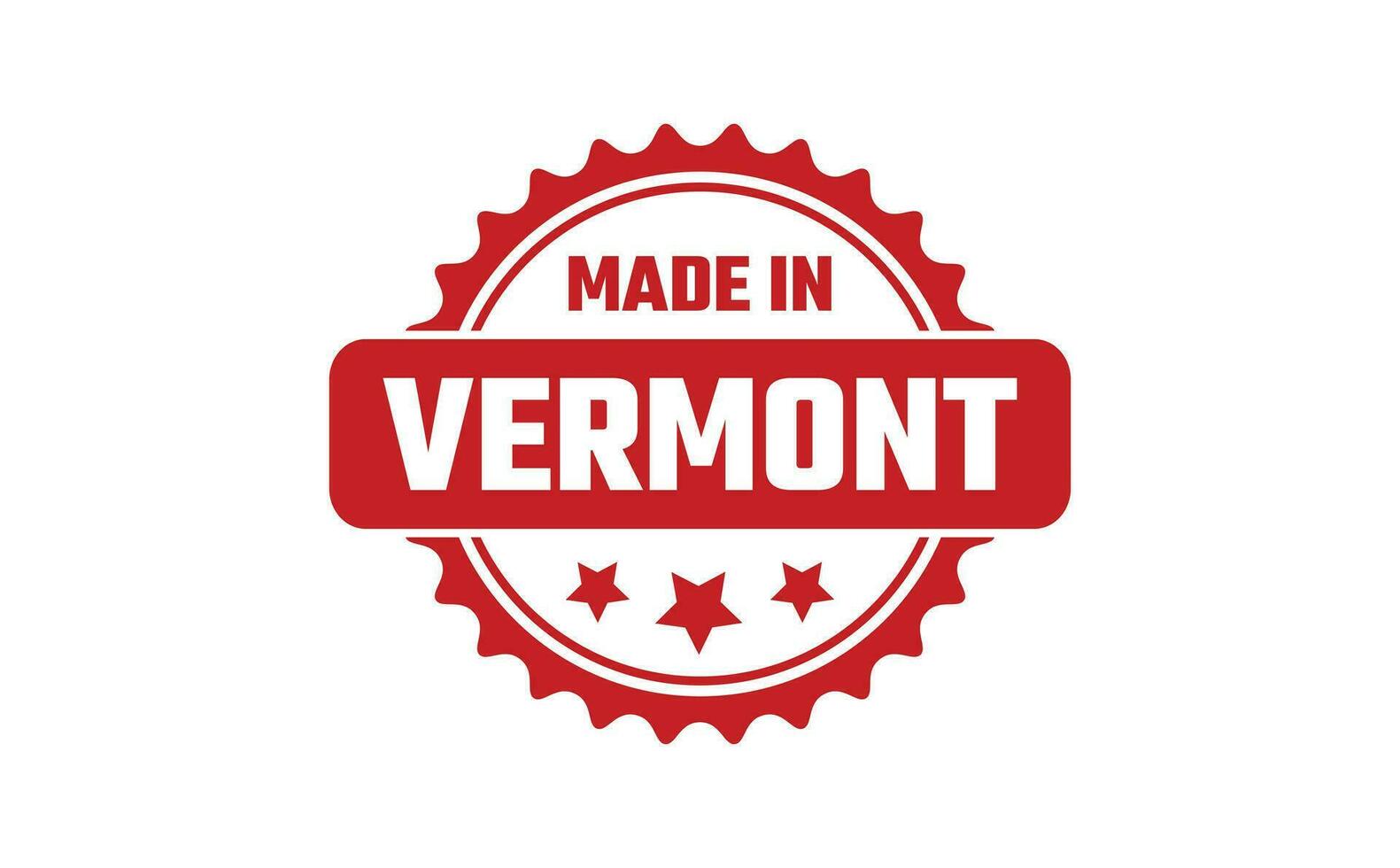 Made In Vermont Rubber Stamp vector