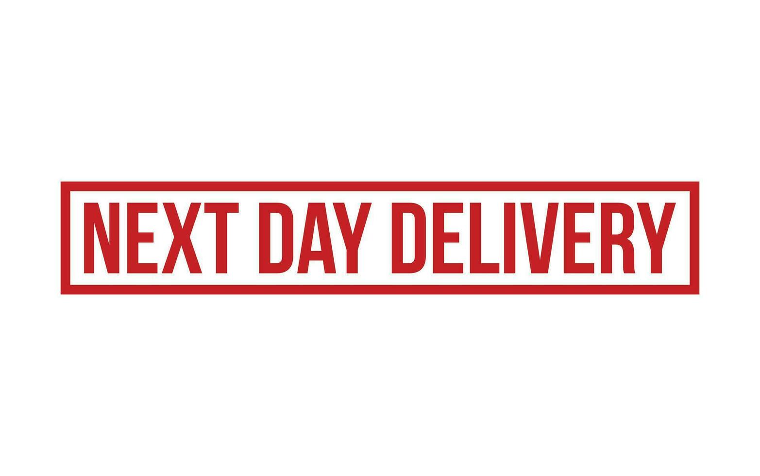 Red Next Day Delivery Rubber Stamp Seal Vector