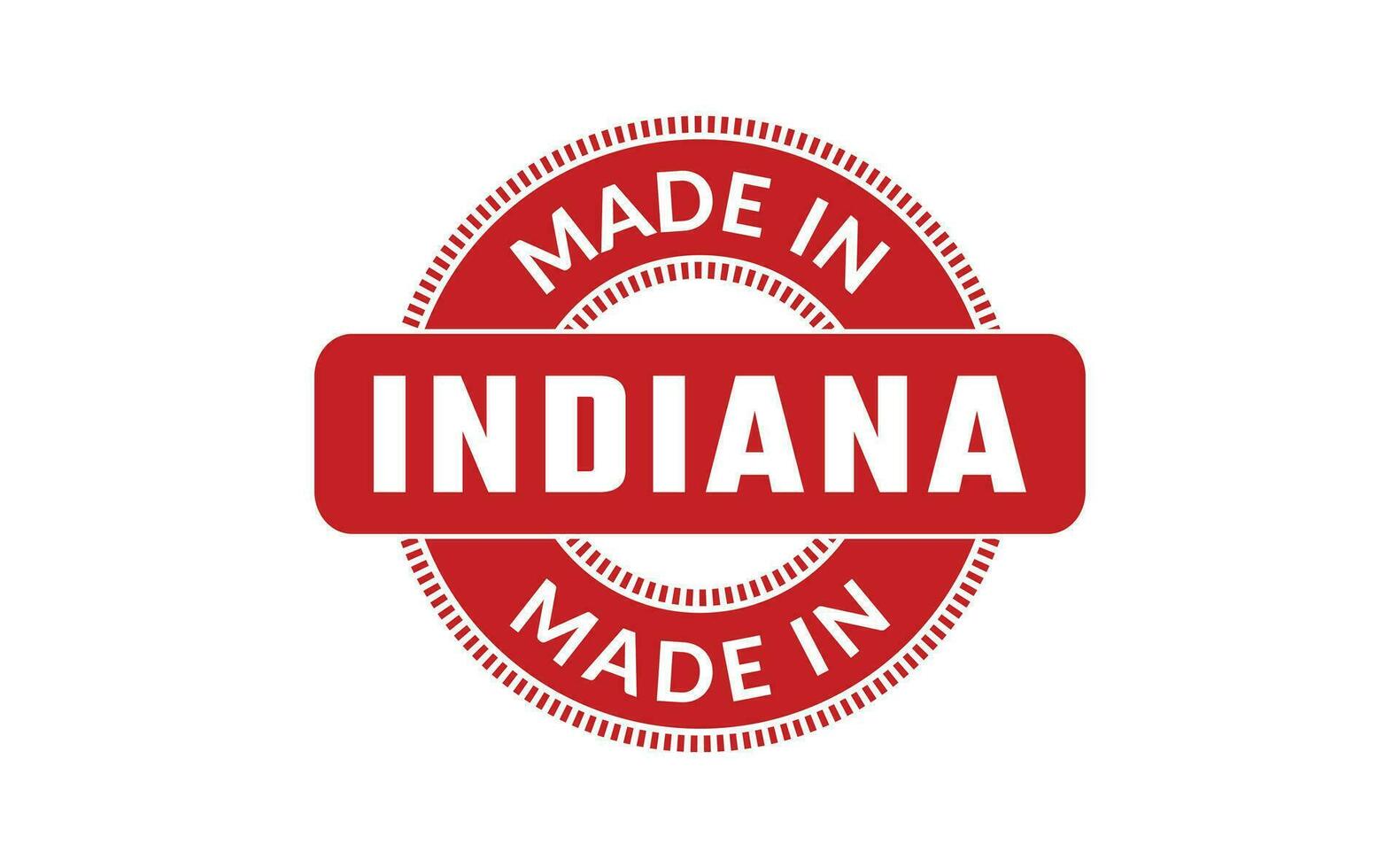 Made In Indiana Rubber Stamp vector