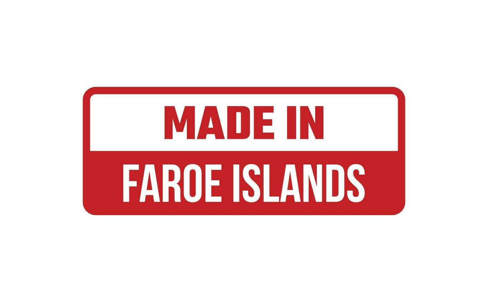 hecho en Feroe islas caucho sello vector