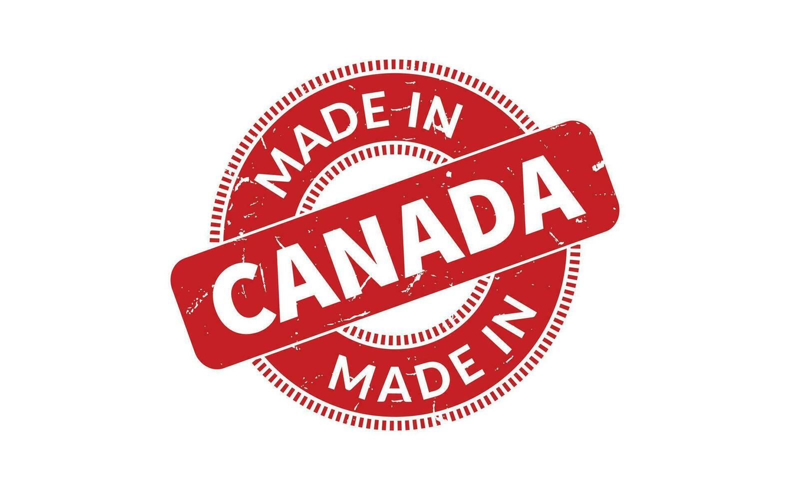 Made In Canada Rubber Stamp vector