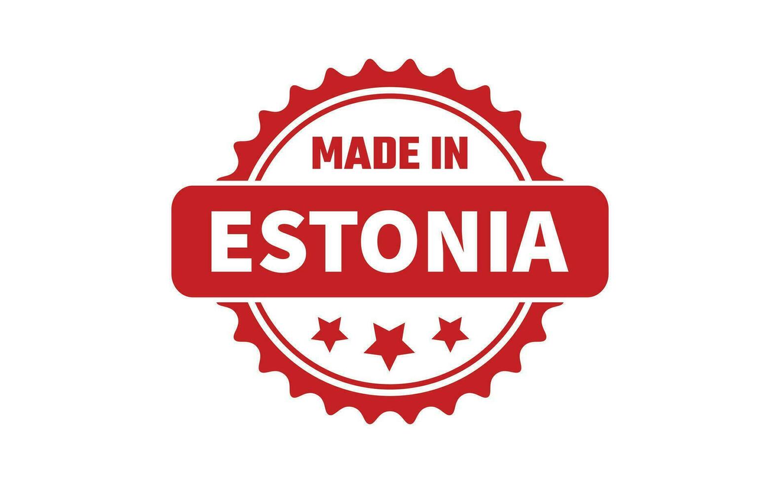 hecho en Estonia caucho sello vector