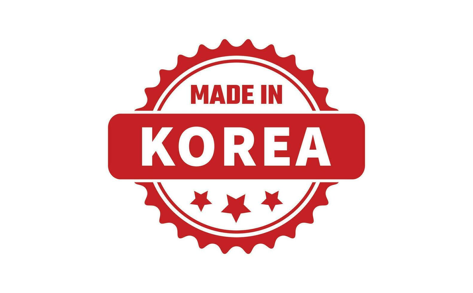 hecho en Corea caucho sello vector