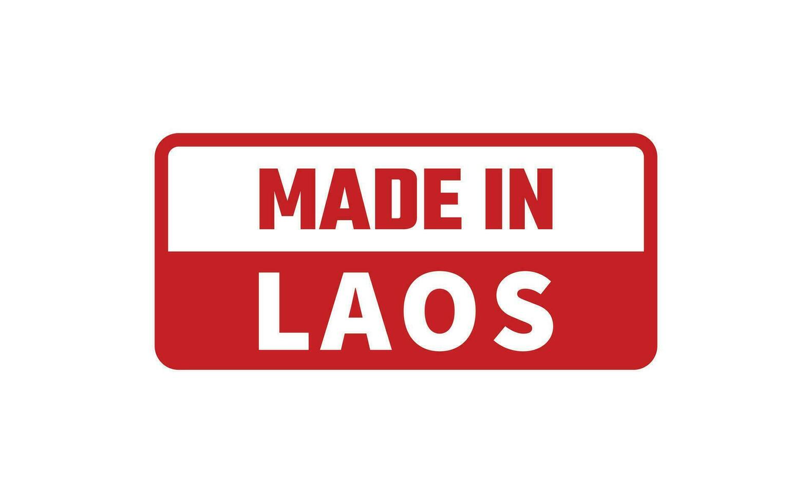 Made In Laos Rubber Stamp vector