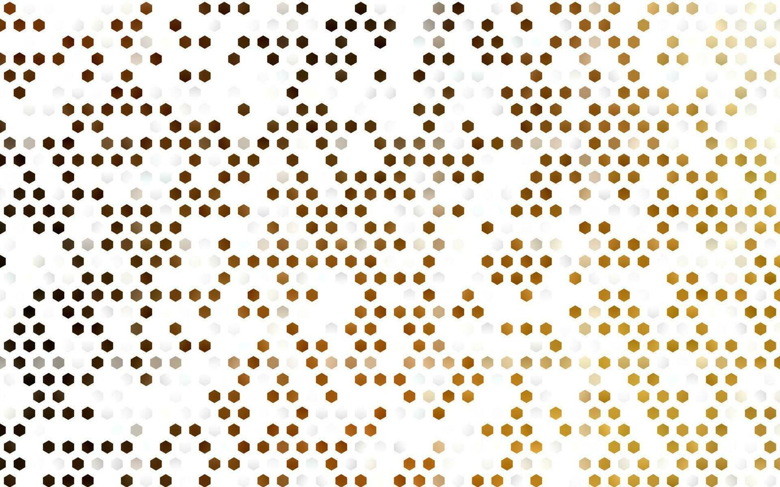 Dark Yellow, Orange vector background with hexagons.