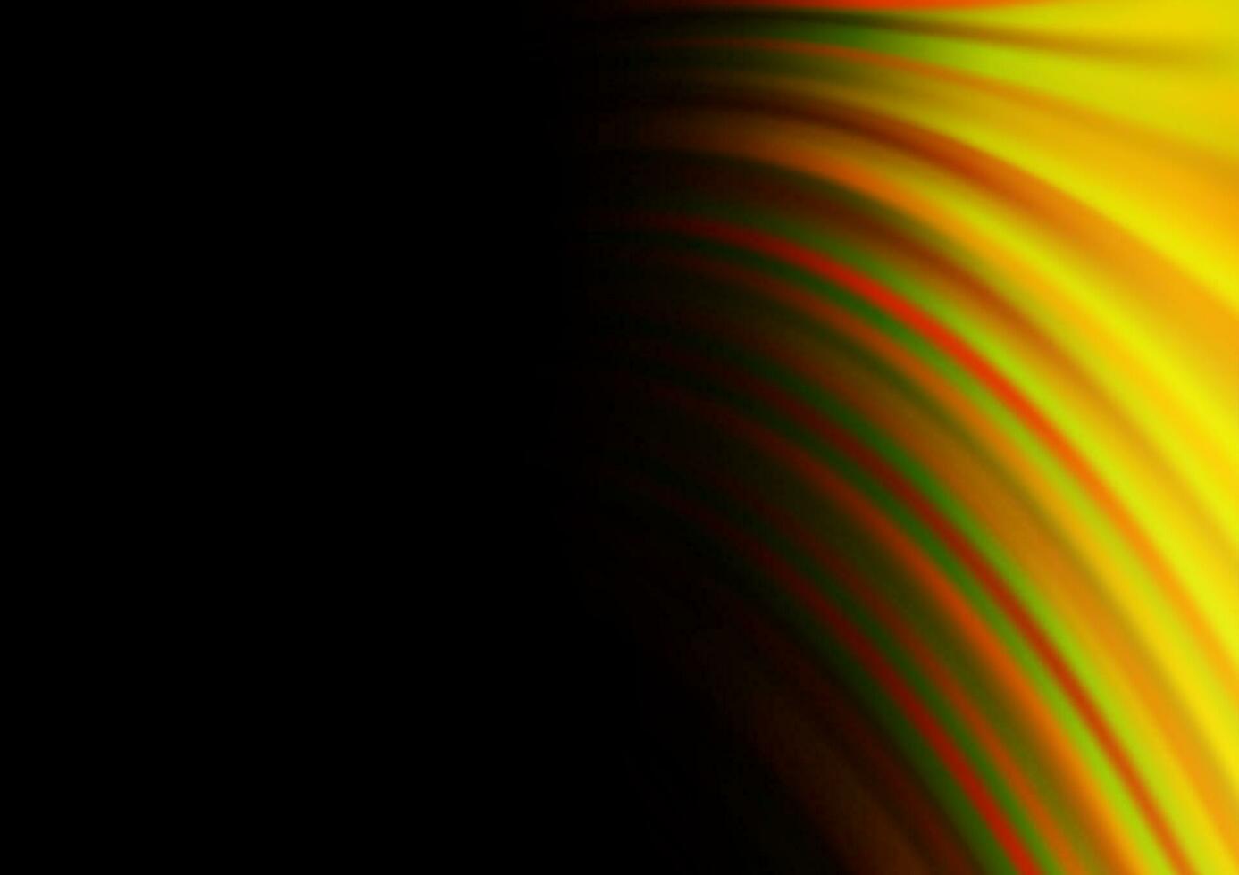 Dark Yellow, Orange vector background with bent lines.