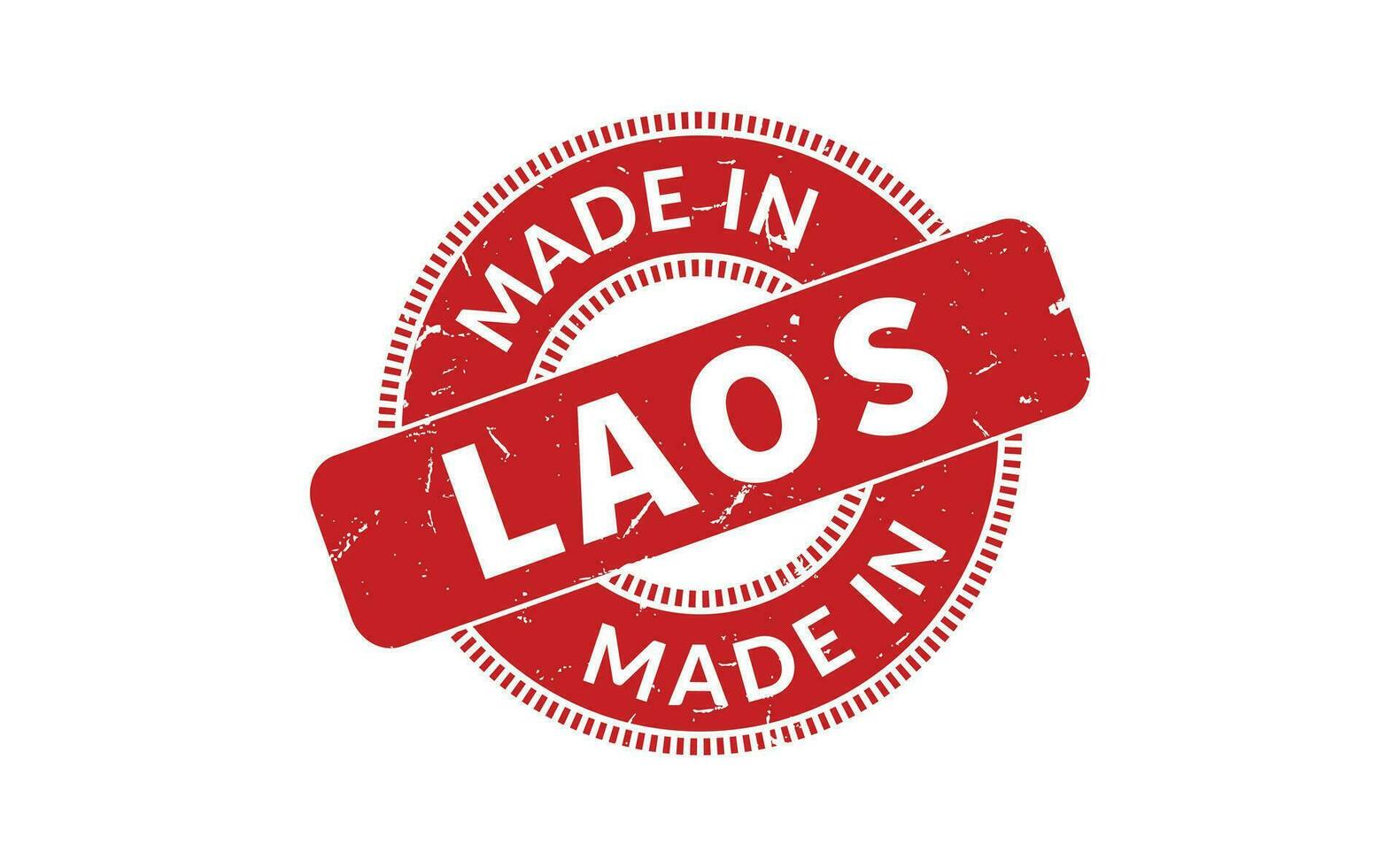 Made In Laos Rubber Stamp vector