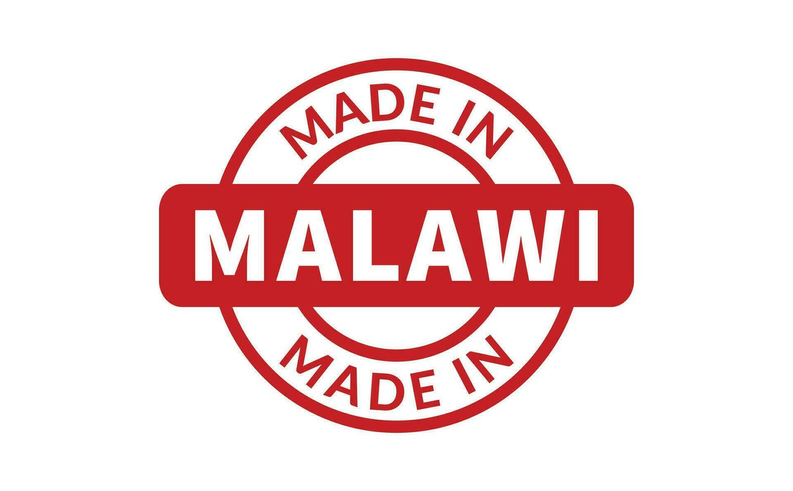 Made In Malawi Rubber Stamp vector