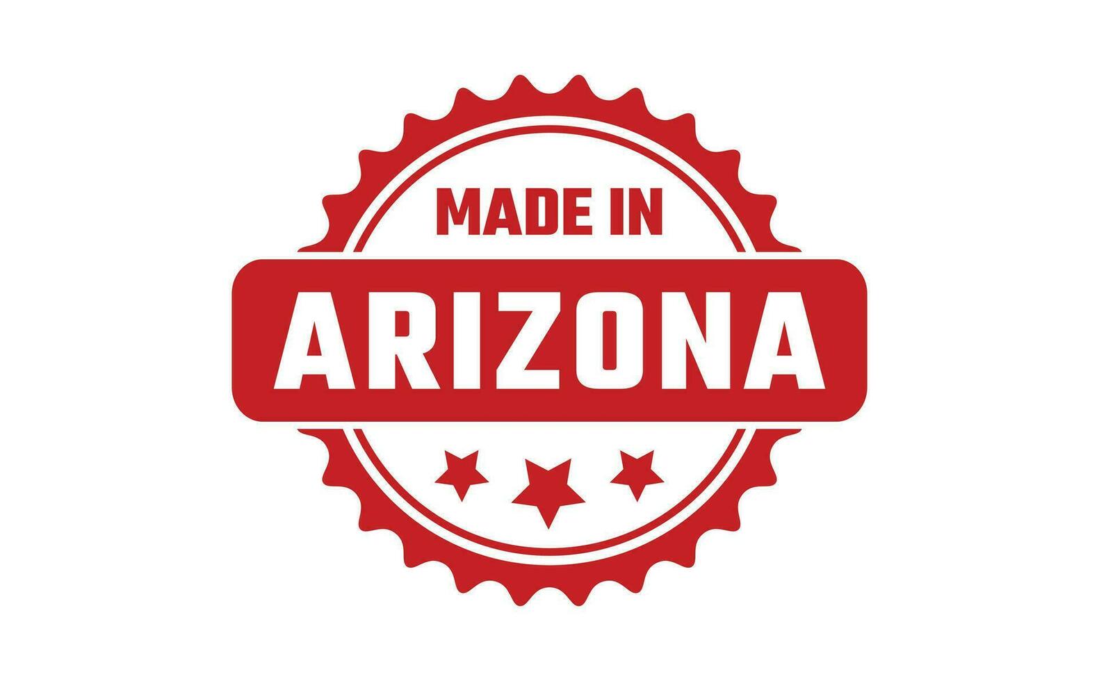 Made In Arizona Rubber Stamp vector