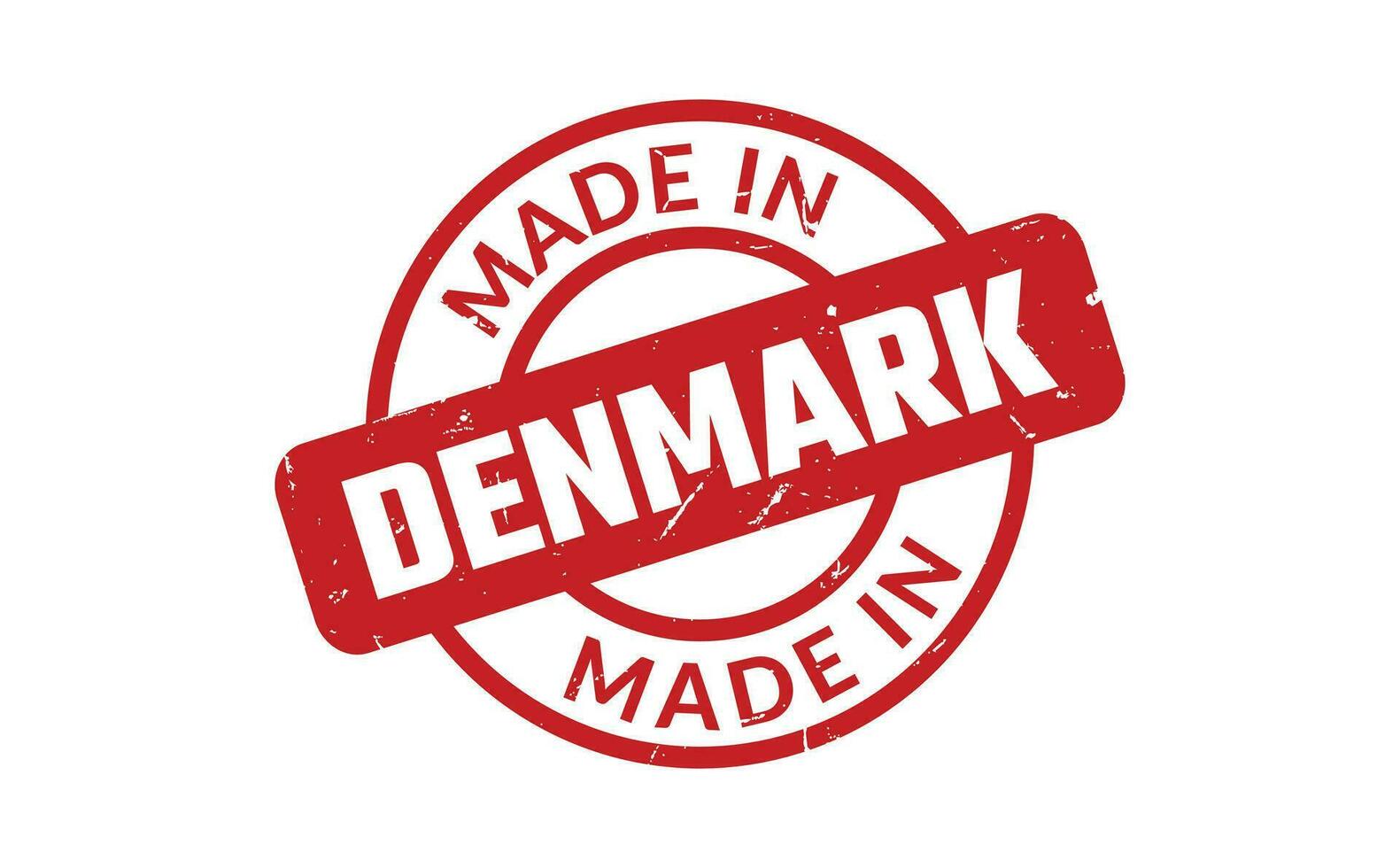 Made In Denmark Rubber Stamp vector