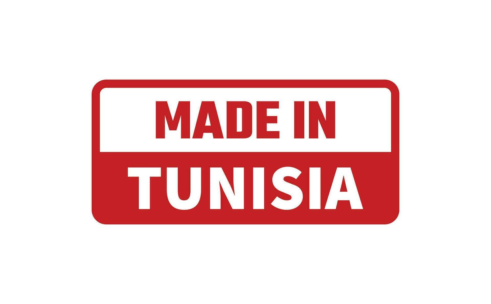 hecho en Túnez caucho sello vector
