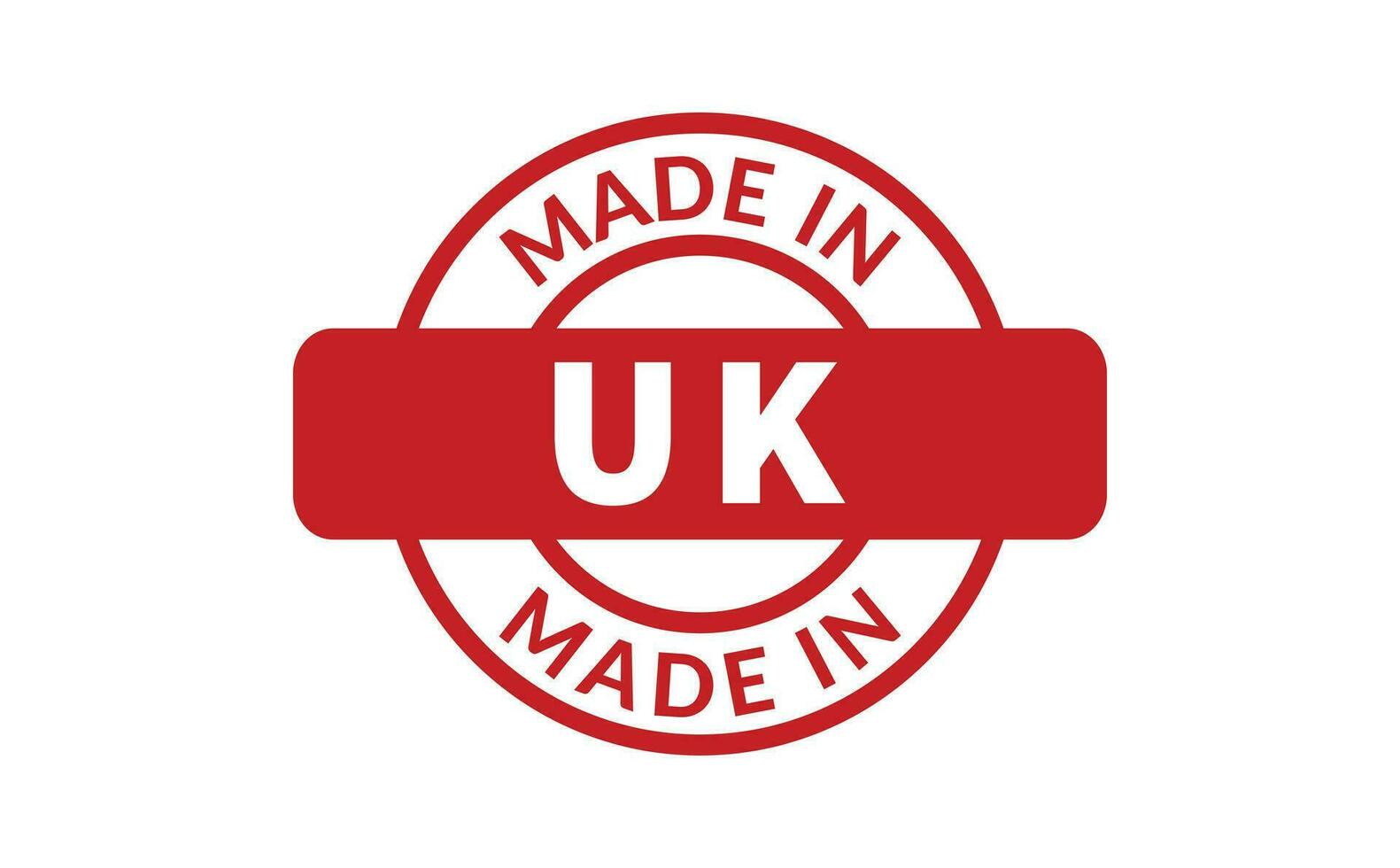 Made In UK Rubber Stamp vector