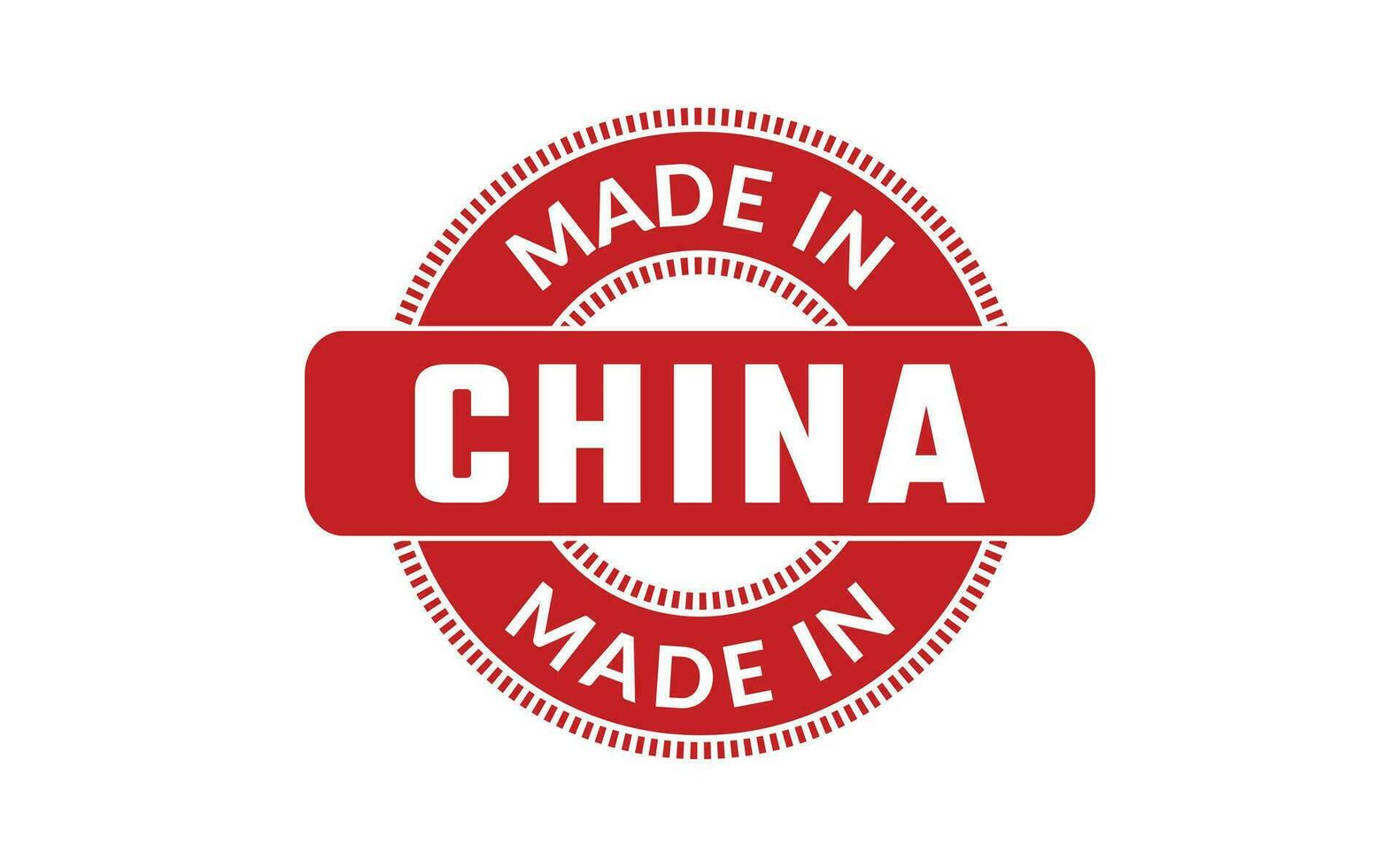 Made In China Rubber Stamp vector