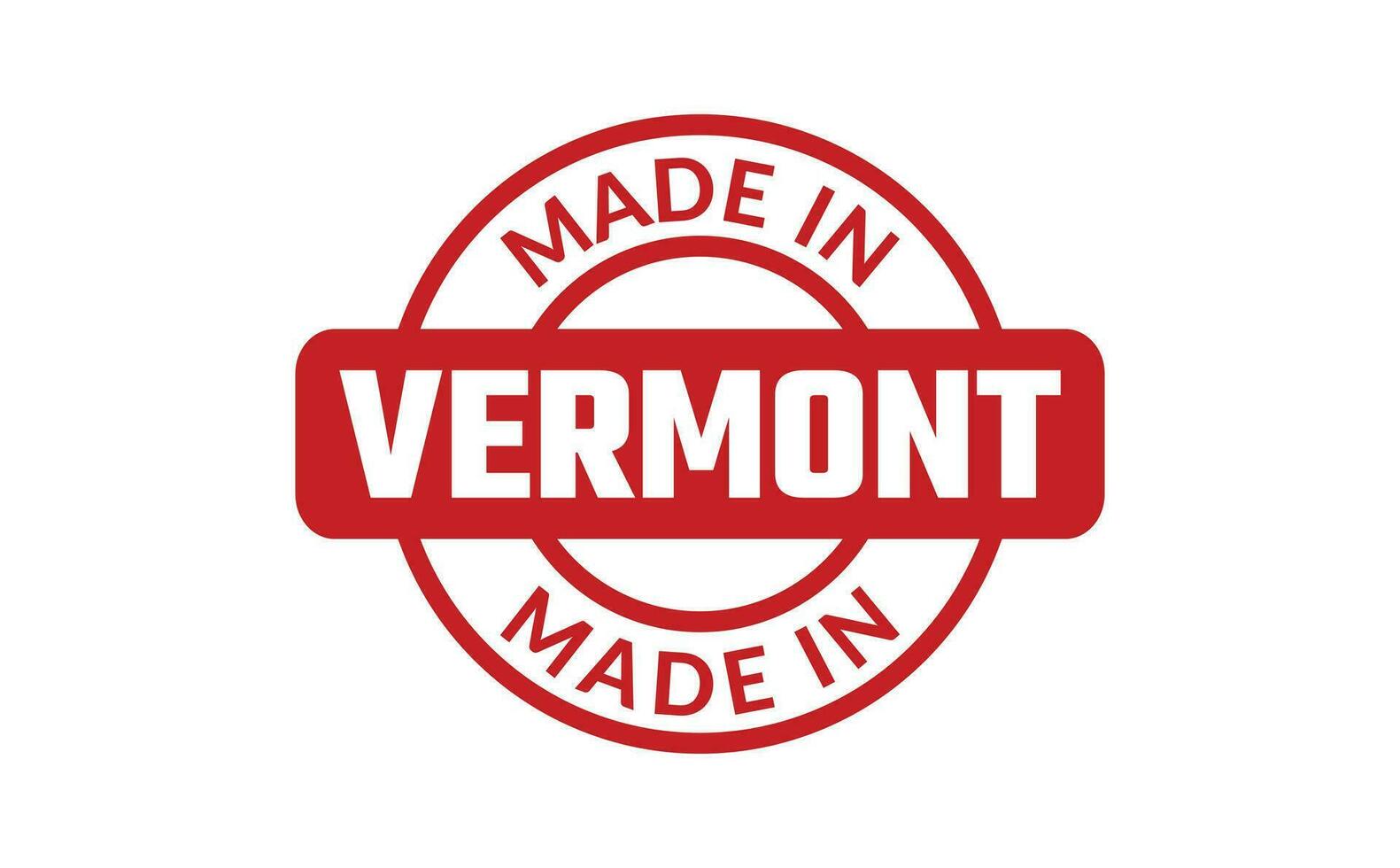 Made In Vermont Rubber Stamp vector