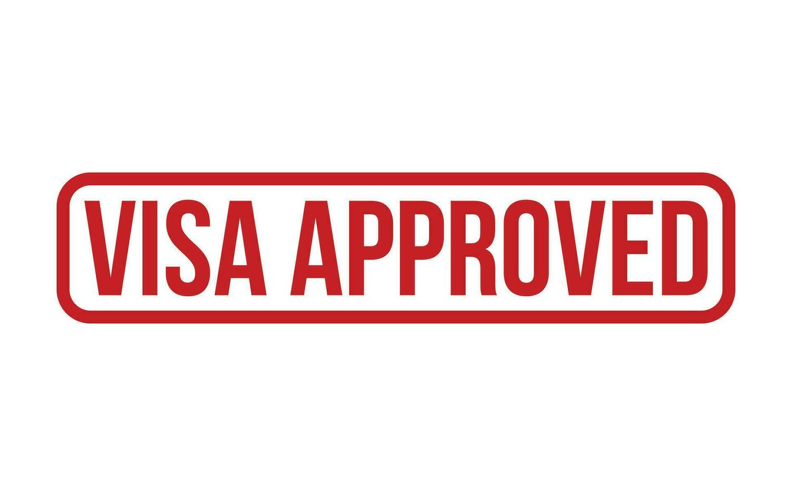 Red Visa Approved Rubber Stamp Seal Vector