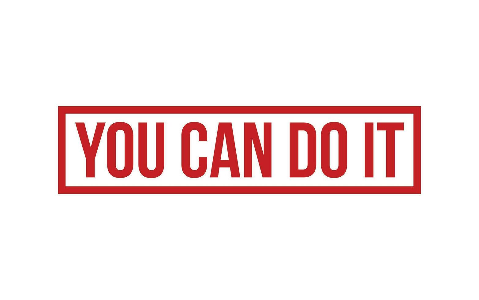 Red You Can Do It Rubber Stamp Seal Vector