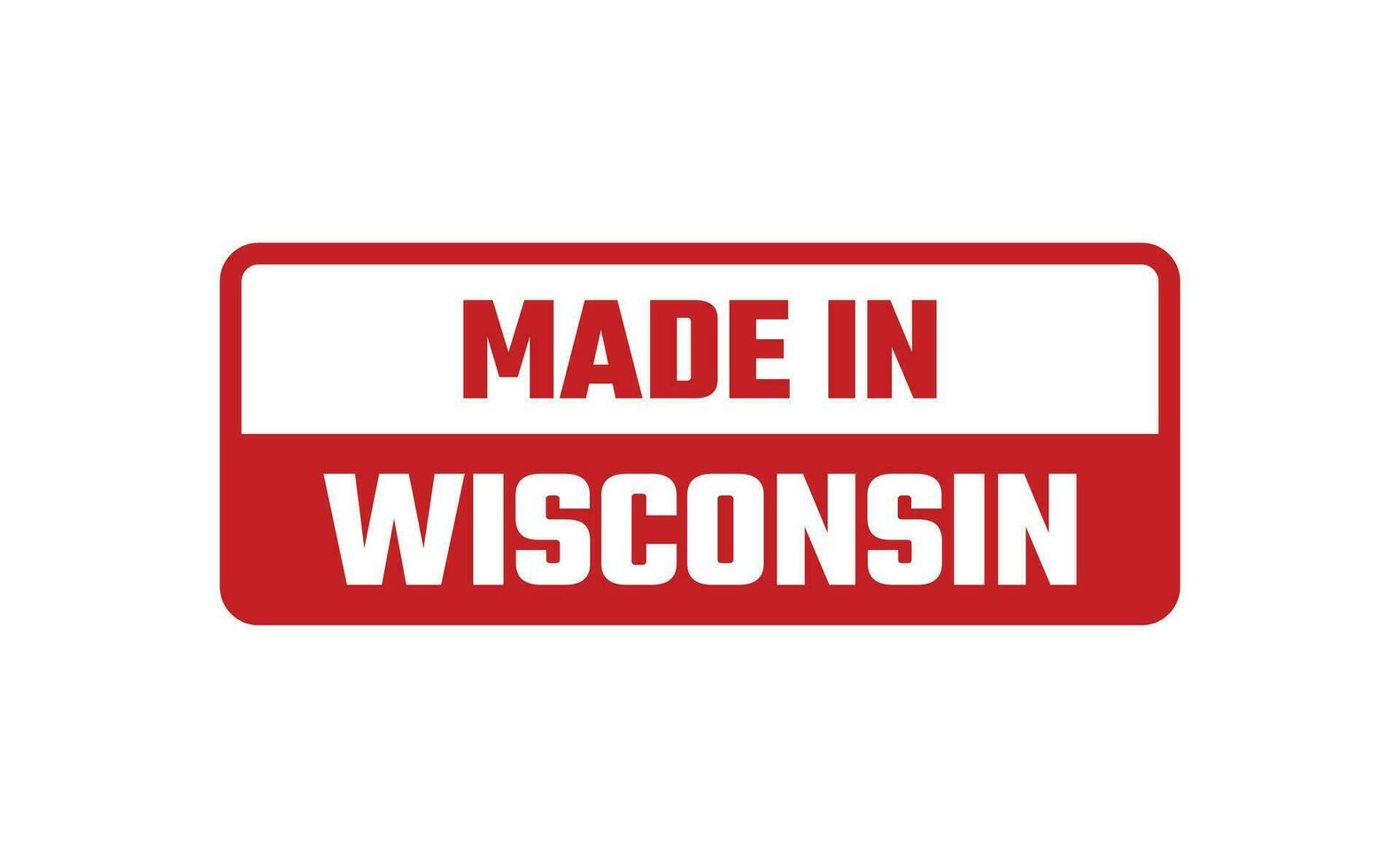 Made In Wisconsin Rubber Stamp vector