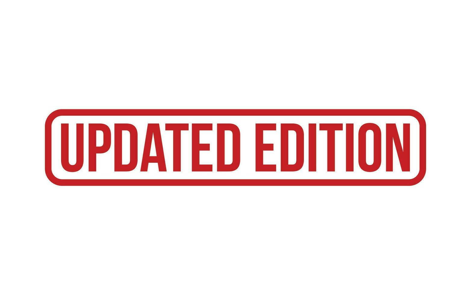 Red Updated Edition Rubber Stamp Seal Vector
