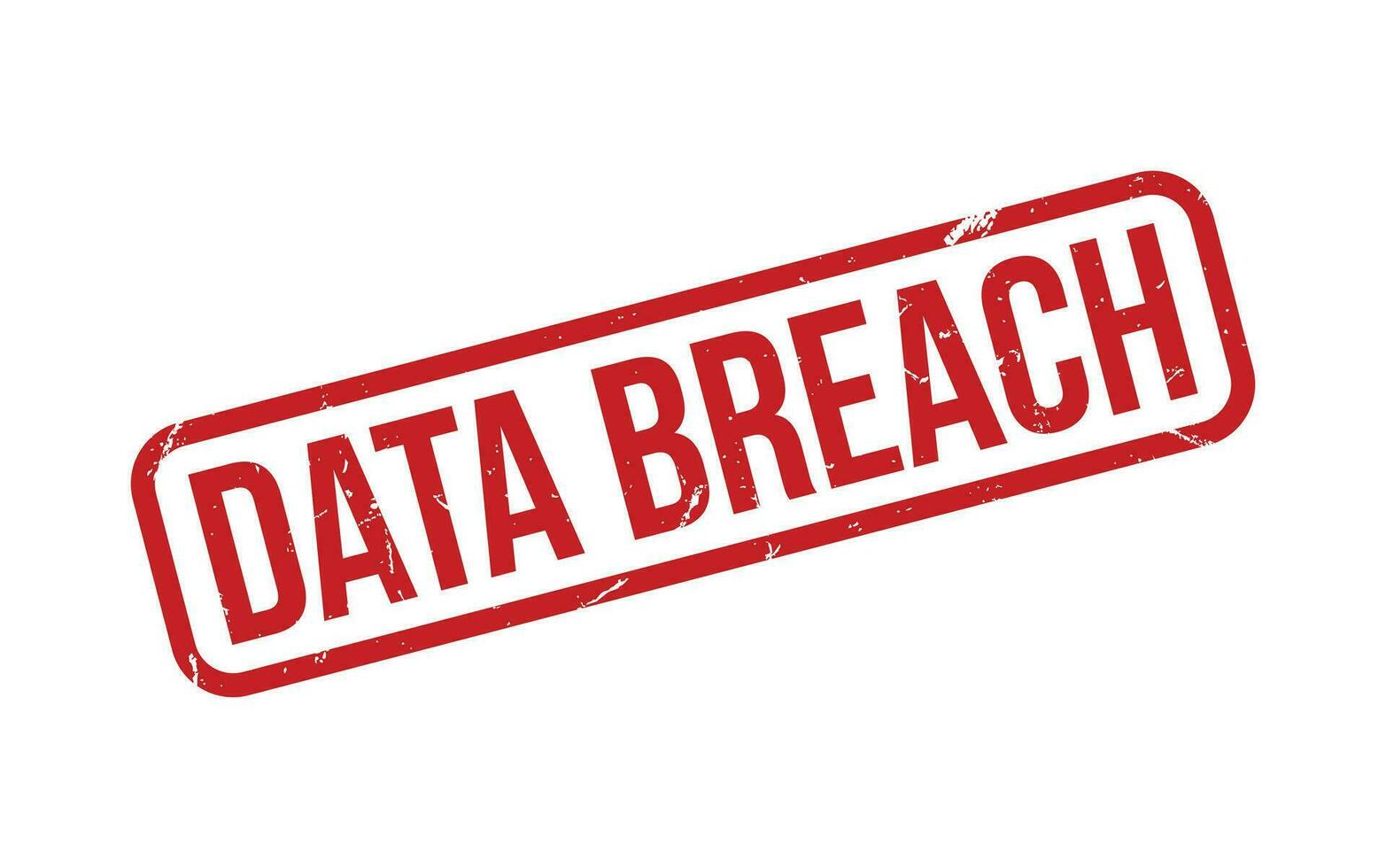 Data Breach Rubber Stamp Seal Vector