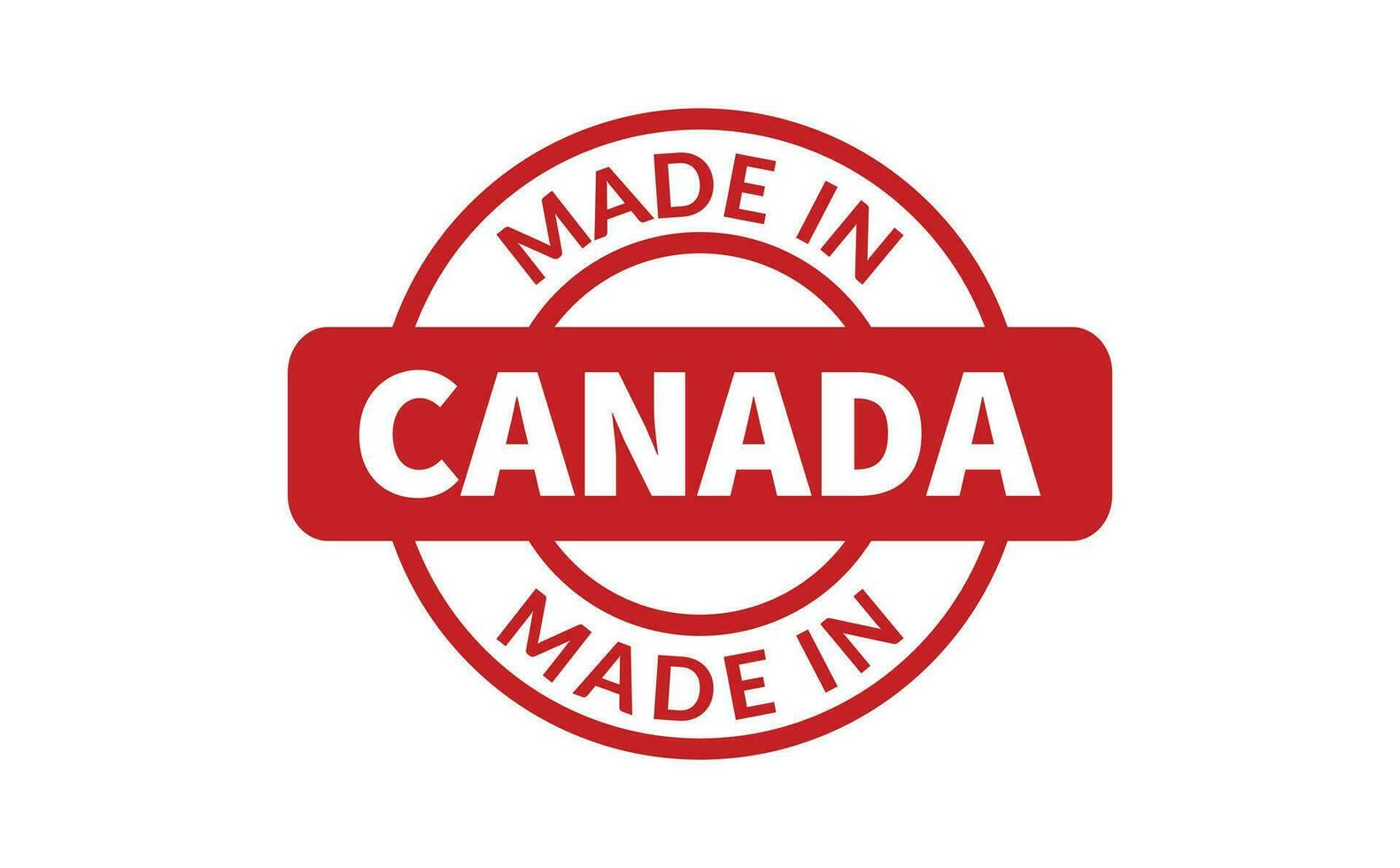 Made In Canada Rubber Stamp vector