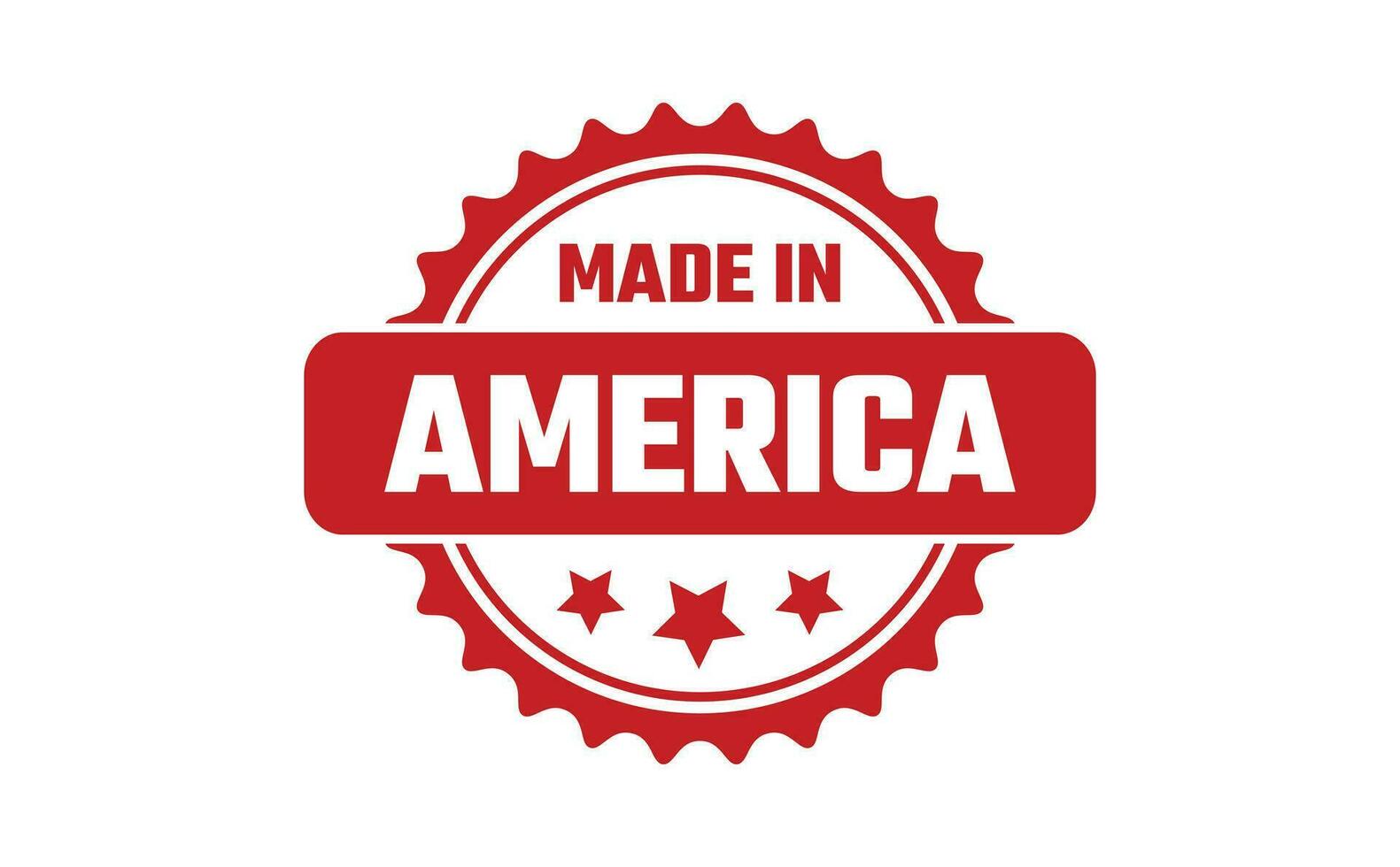 Made In America Rubber Stamp vector