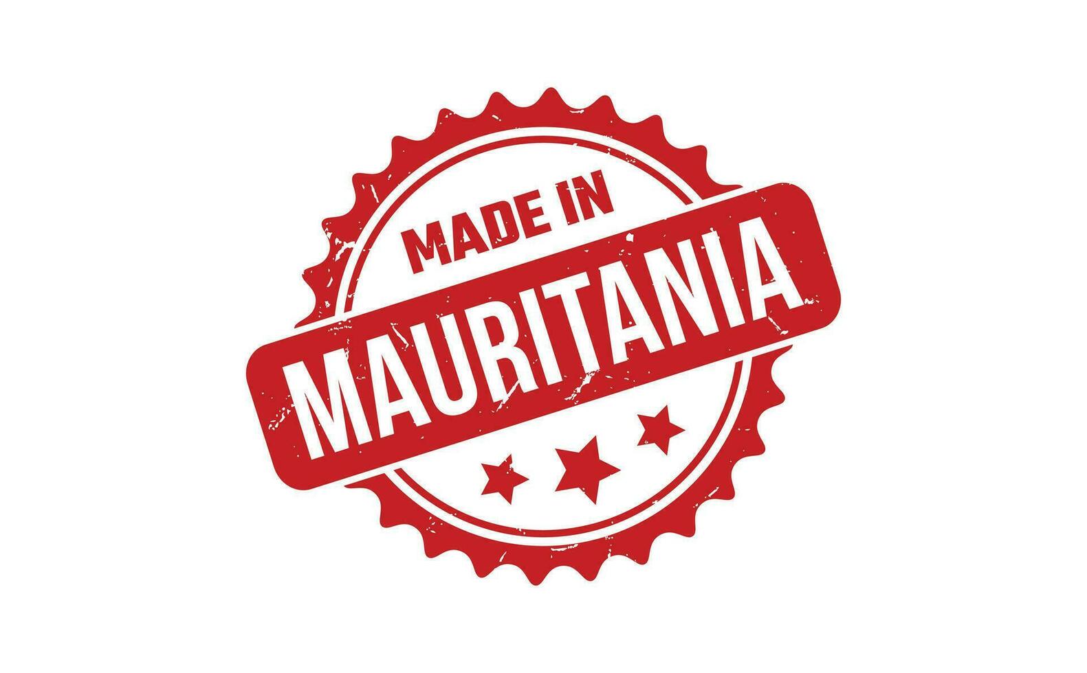 Made In Mauritania Rubber Stamp vector