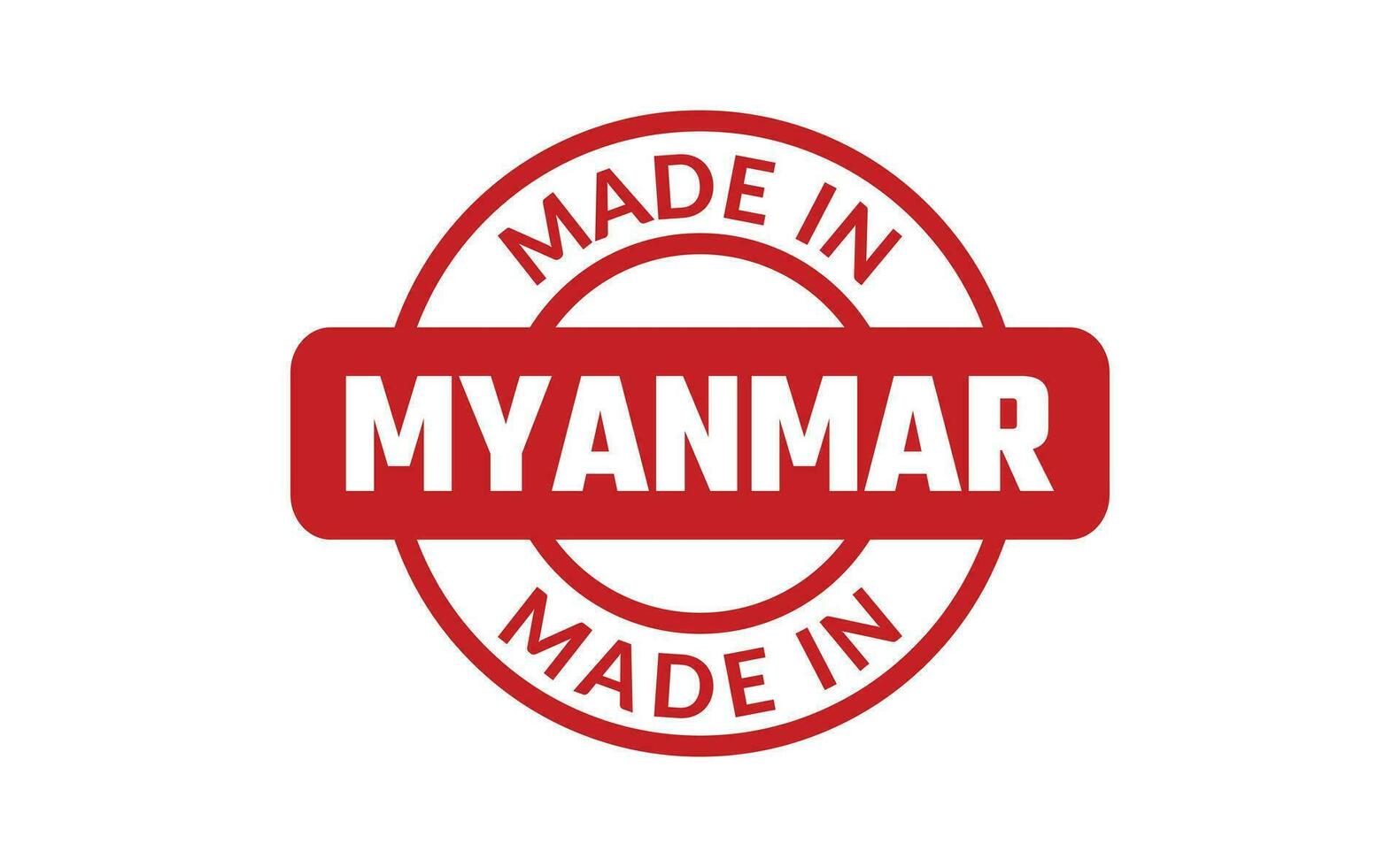 Made In Myanmar Rubber Stamp vector