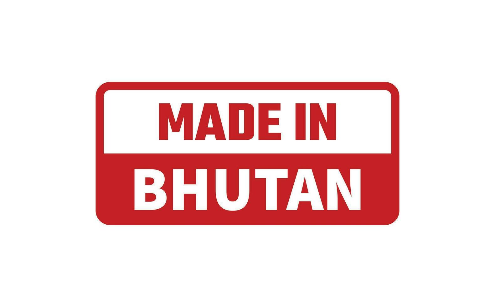 Made In Bhutan Rubber Stamp vector