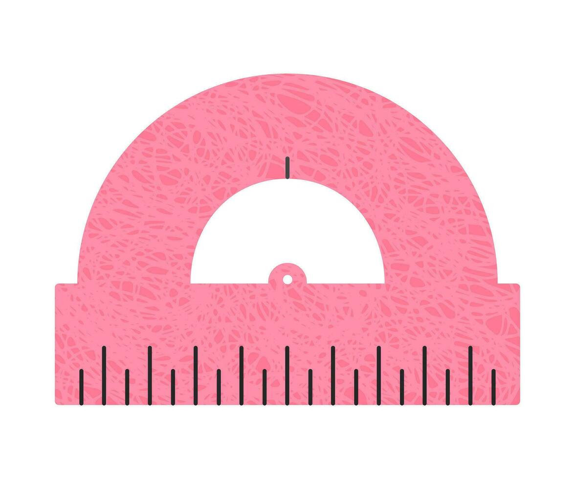 Protractor ruler doodle icon vector illustration isolated