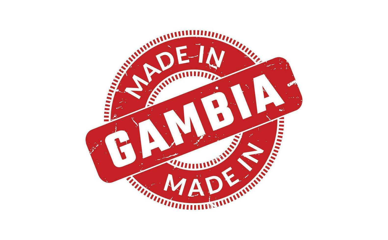 Made In Gambia Rubber Stamp vector