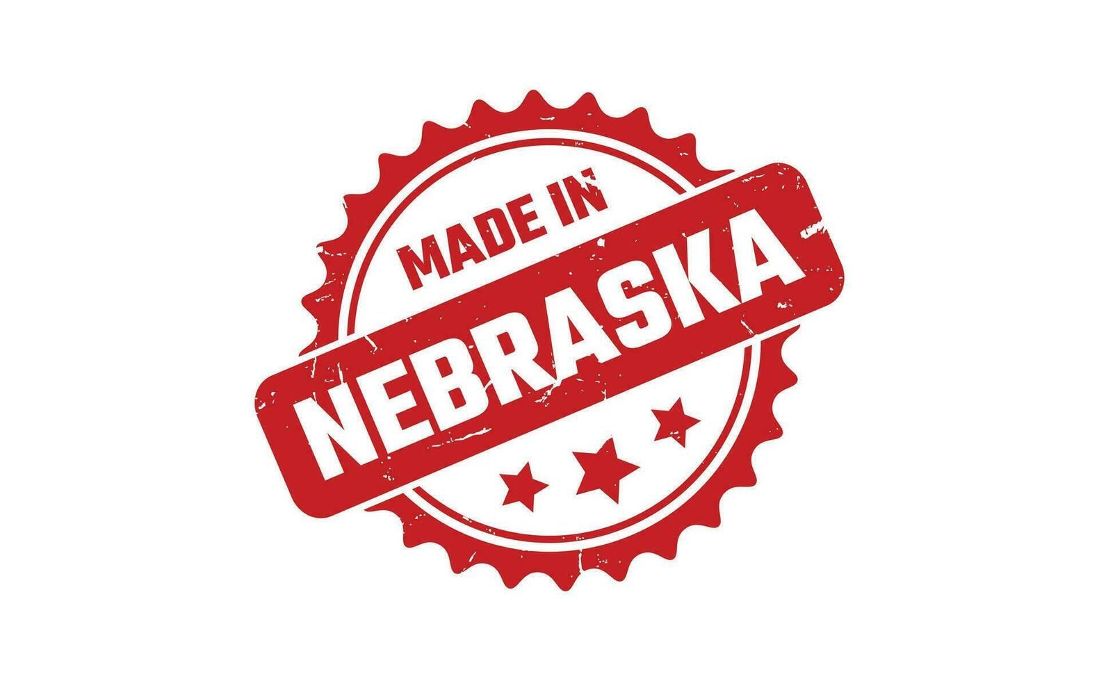 Made In Nebraska Rubber Stamp vector