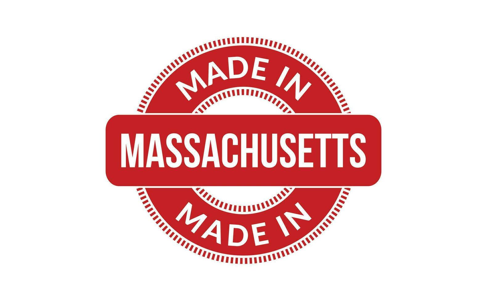 Made In Massachusetts Rubber Stamp vector