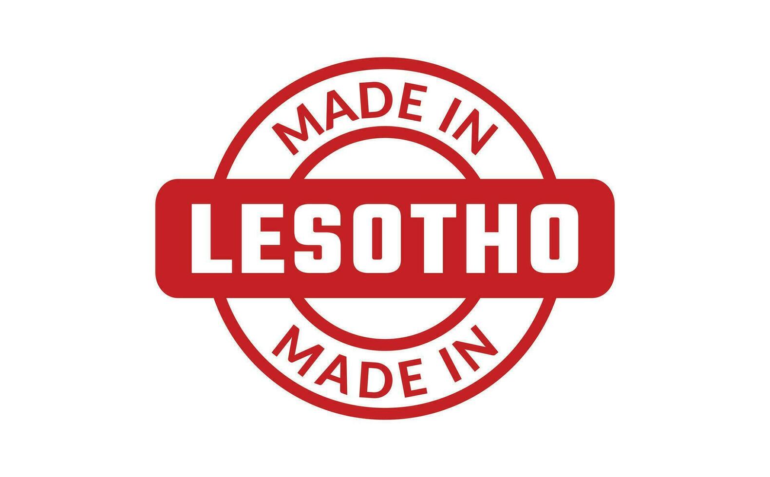 Made In Lesotho Rubber Stamp vector