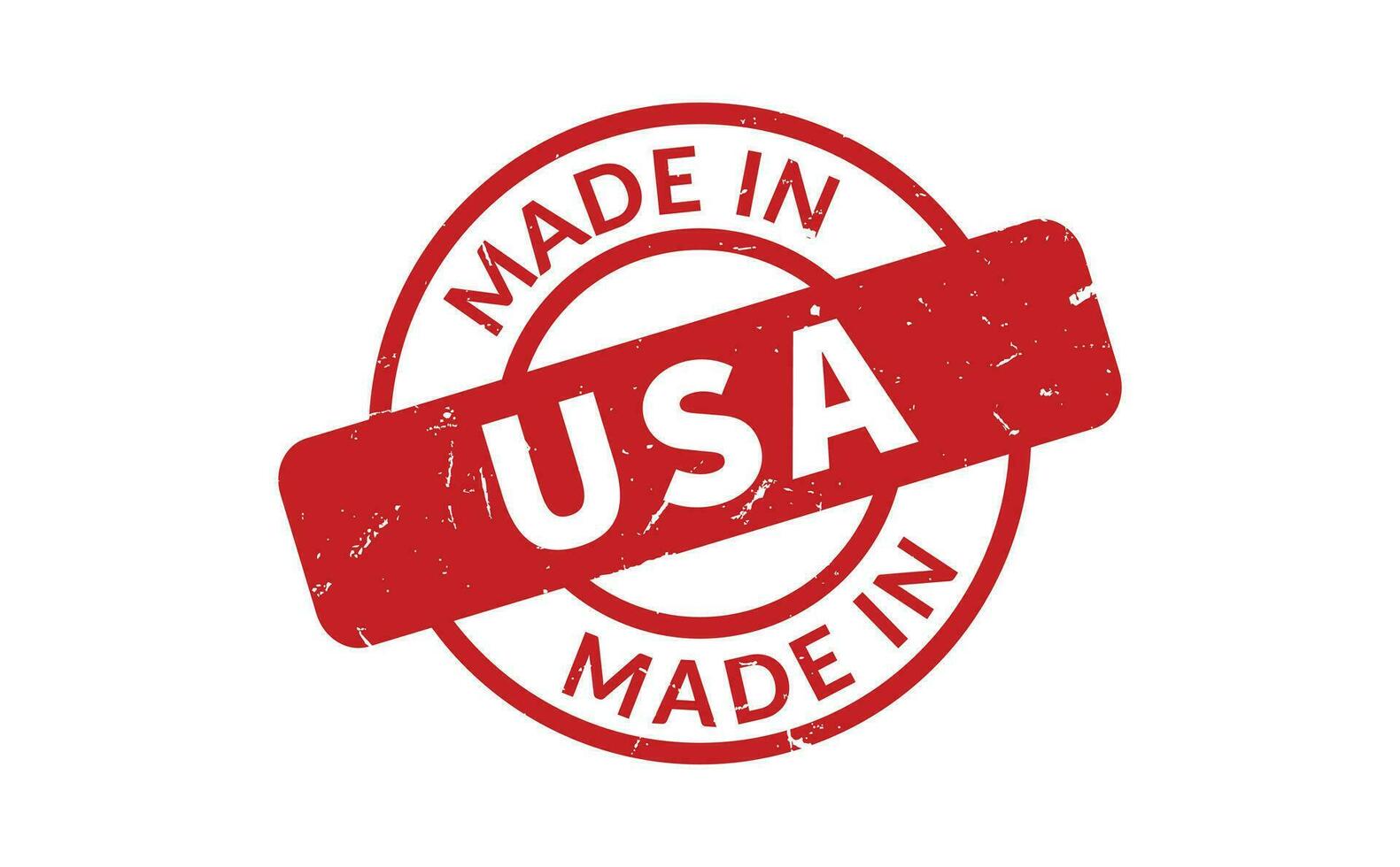 Made In USA Rubber Stamp vector