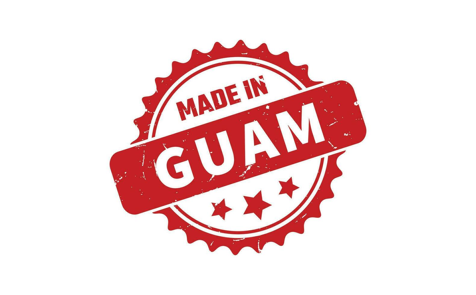 hecho en guam caucho sello vector