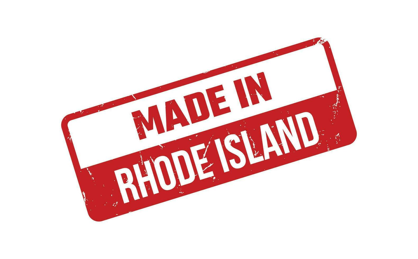 Made In Rhode Island Rubber Stamp vector