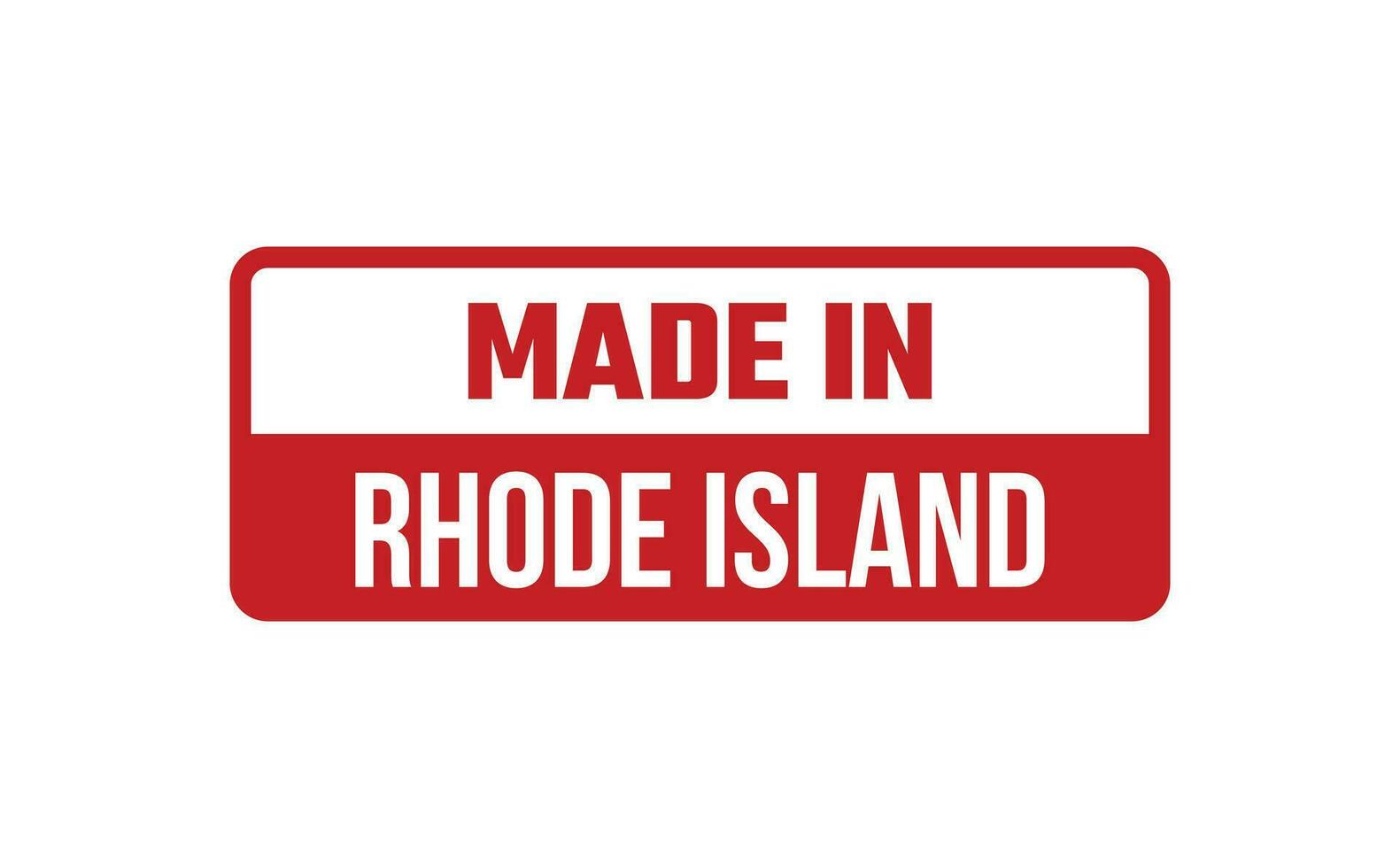 Made In Rhode Island Rubber Stamp vector