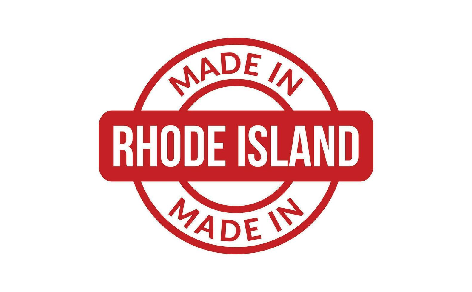 Made In Rhode Island Rubber Stamp vector