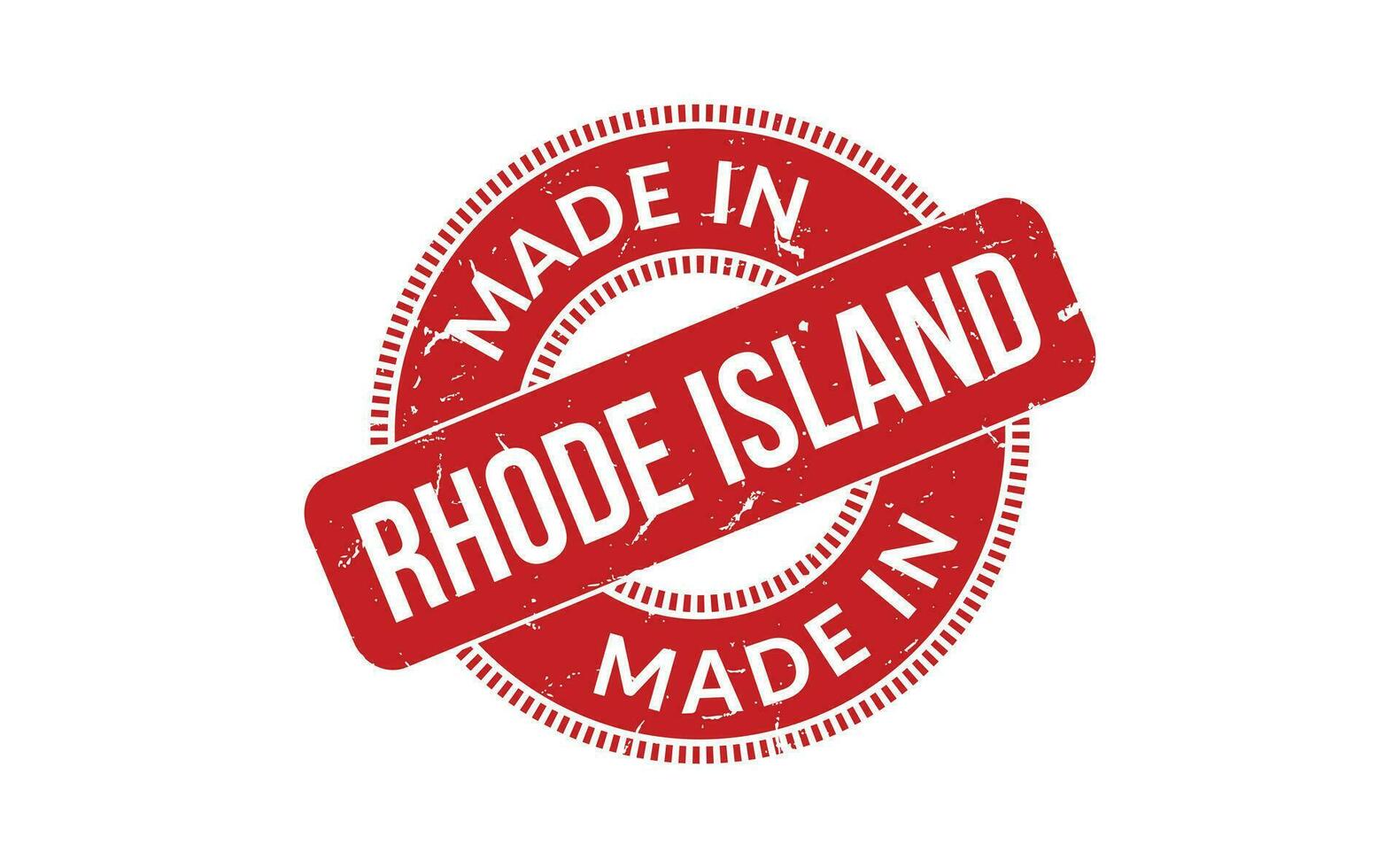 Made In Rhode Island Rubber Stamp vector