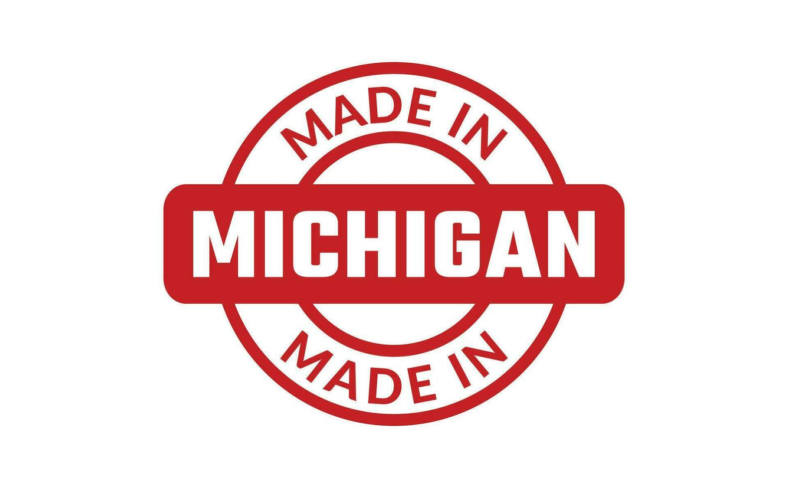 Made In Michigan Rubber Stamp vector
