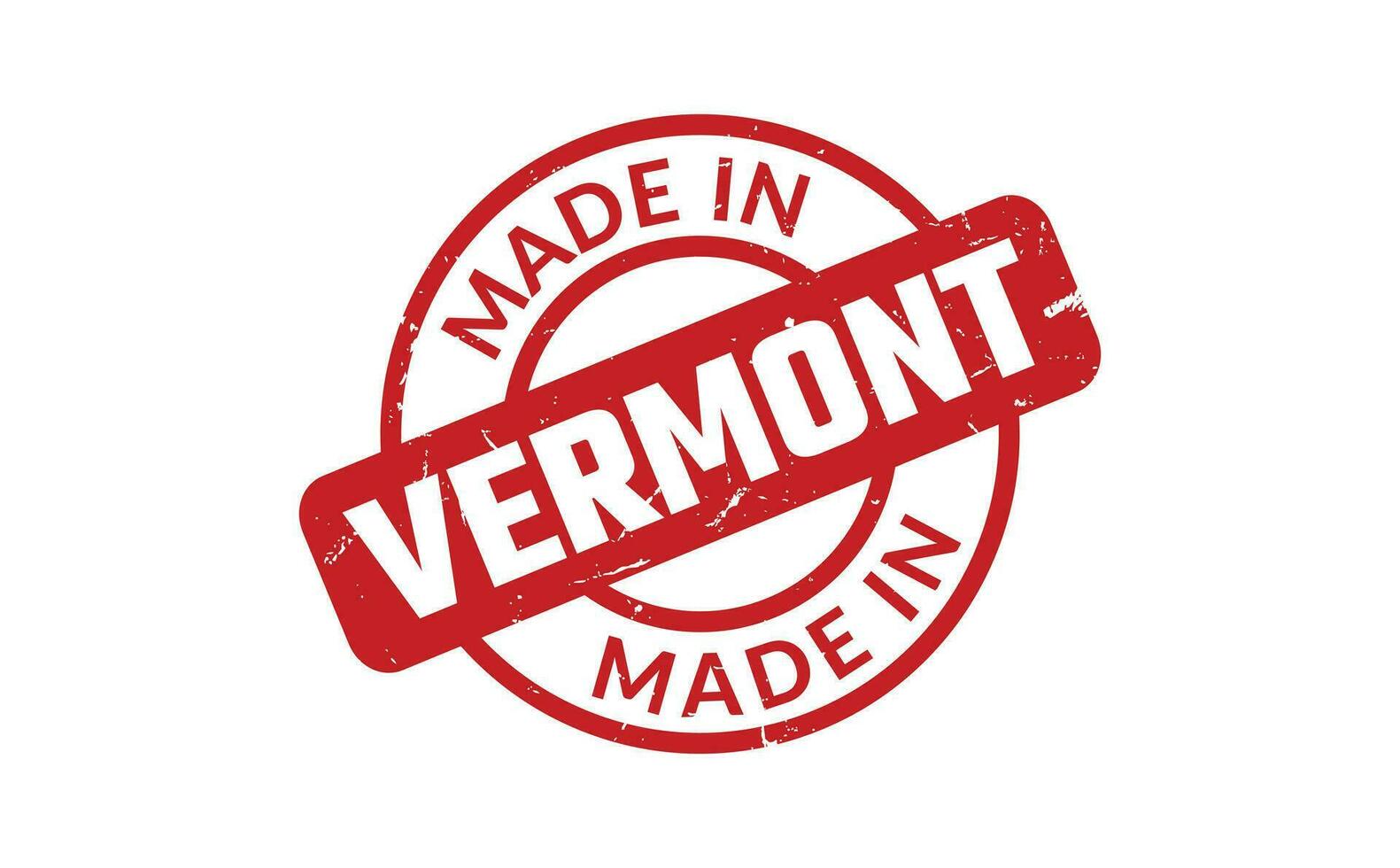Made In Vermont Rubber Stamp vector