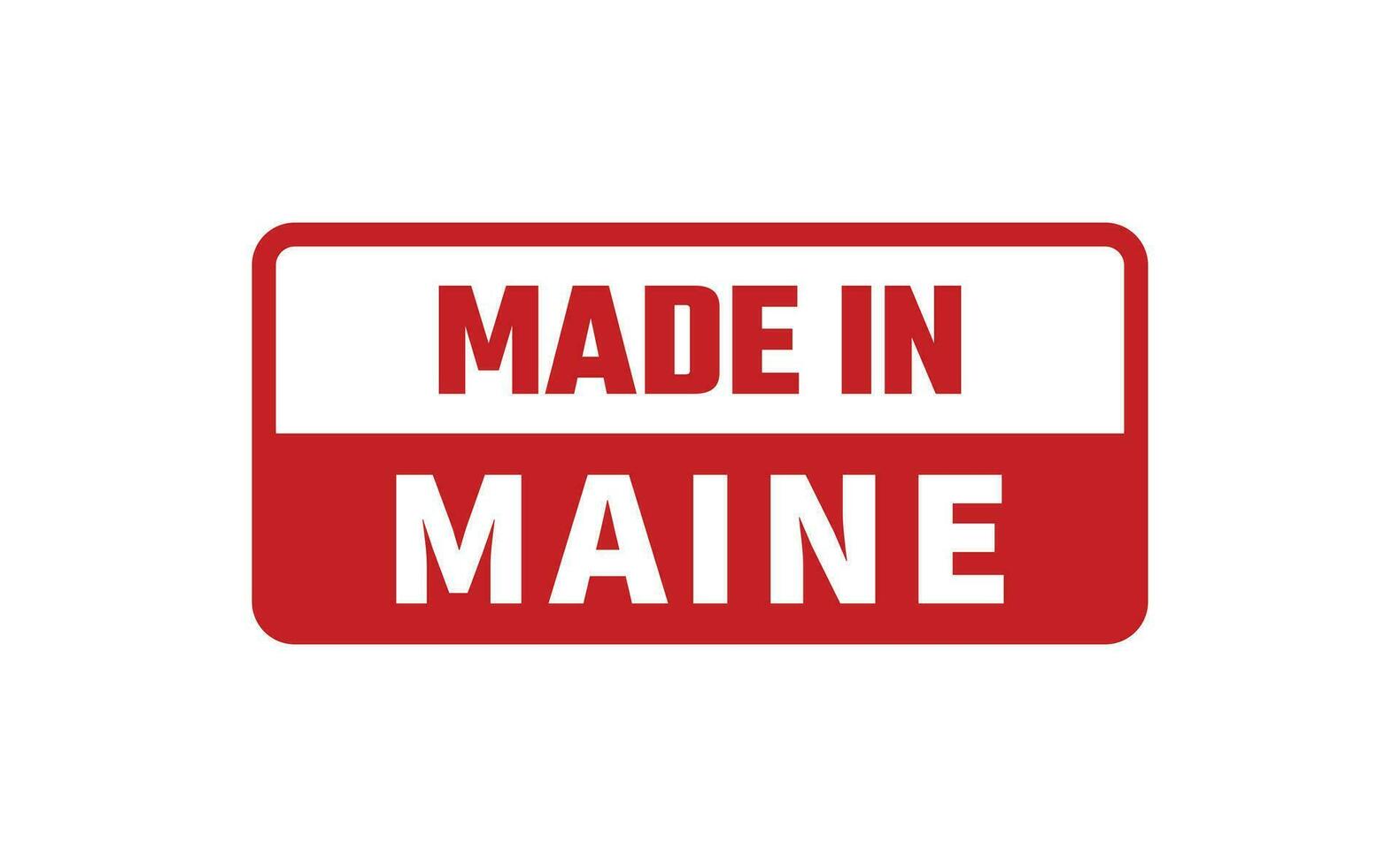 Made In Maine Rubber Stamp vector