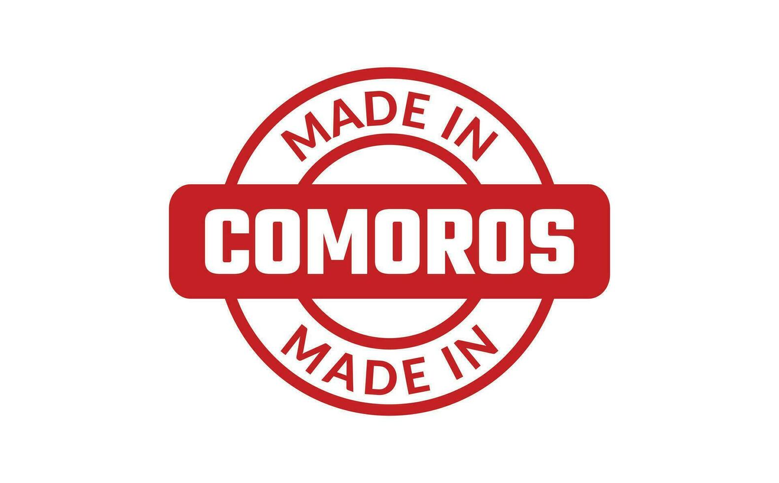 Made In Comoros Rubber Stamp vector