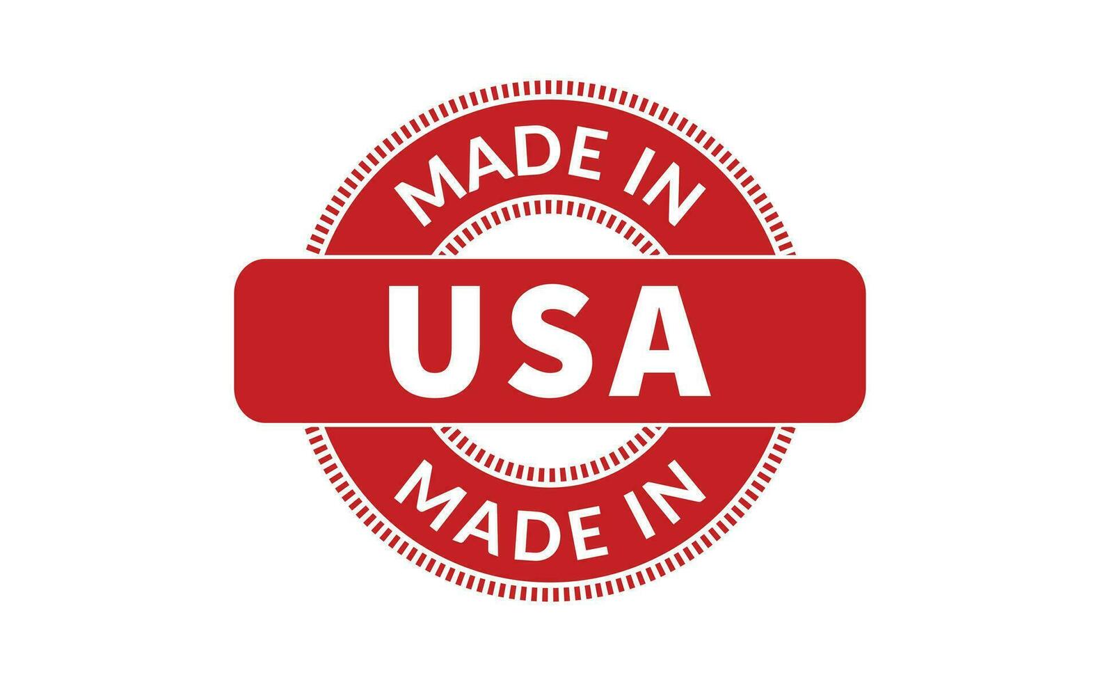 Made In USA Rubber Stamp vector